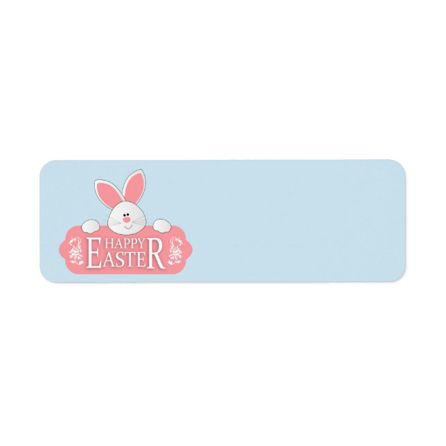 Happy Easter Bunny Return Address Label (Front)