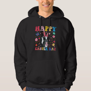 Happy Easter Bunny Skunk  Easter Day Groovy Hoodie
