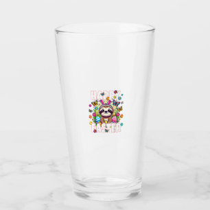 Happy Easter Bunny Sloth Easter Bunny Kids Adult F Glass