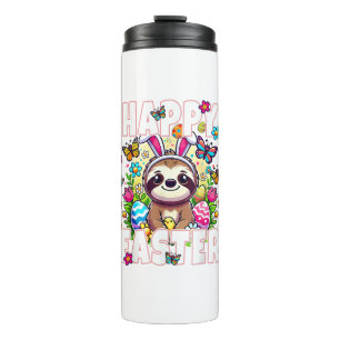 Happy Easter Bunny Sloth Easter Bunny Kids Adult F Thermal Tumbler