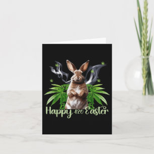 Happy Easter Bunny Smoking Weed Funny  Card