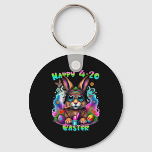 Happy Easter Bunny Smoking Weed Funny  Key Ring