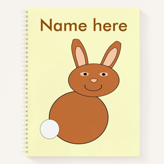 Happy Easter Bunny Spiral Notebook (Front)
