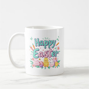 Happy Easter Bunny Spring Easter Egg Easter Coffee Mug