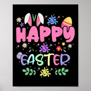 Happy Easter Bunny Spring Easter Egg Easter For Wo Poster