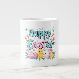 Happy Easter Bunny Spring Easter Egg Easter Large Coffee Mug