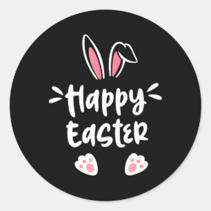 Happy Easter Bunny Spring Easter Egg Easter Men Wo Classic Round Sticker