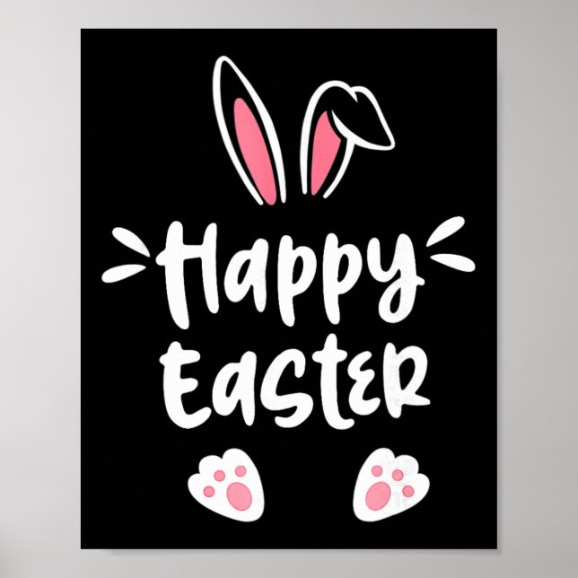 Happy Easter Bunny Spring Easter Egg Easter Men Wo Poster (Front)
