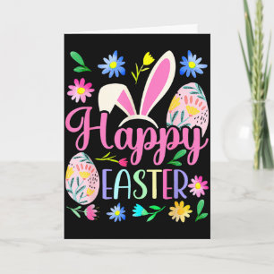 Happy easter bunny spring easter egg easter shirts card