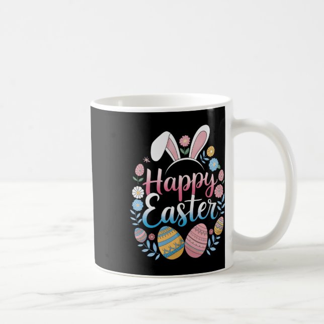 Happy Easter Bunny Spring Easter Egg Easter Shirts Coffee Mug (Right)
