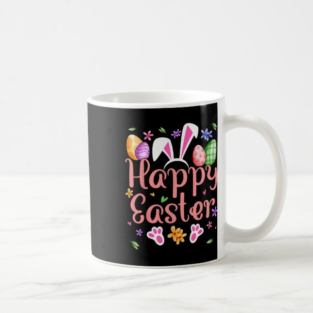 Happy Easter Bunny Spring Easter Egg Easter Shirts Coffee Mug (Right)