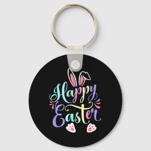 Happy Easter Bunny Spring Easter Egg Easter Shirts Key Ring