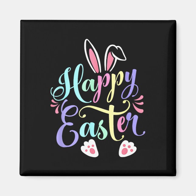 Happy Easter Bunny Spring Easter Egg Easter Shirts Magnet (Front)