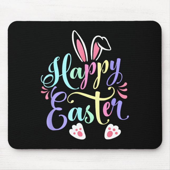 Happy Easter Bunny Spring Easter Egg Easter Shirts Mouse Pad (Front)