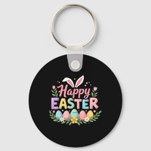 Happy Easter Bunny Spring Easter Egg Easter Women  Key Ring