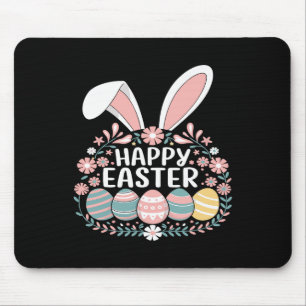 Happy Easter Bunny Spring Easter Egg Easter Women  Mouse Pad