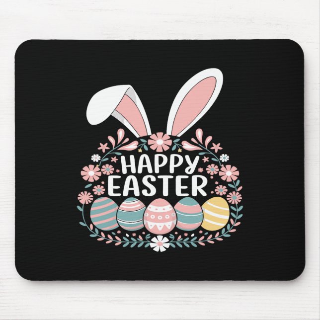 Happy Easter Bunny Spring Easter Egg Easter Women  Mouse Pad (Front)