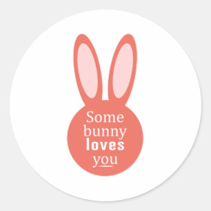 Happy Easter Bunny Spring Easter Funny Gift Idea Classic Round Sticker