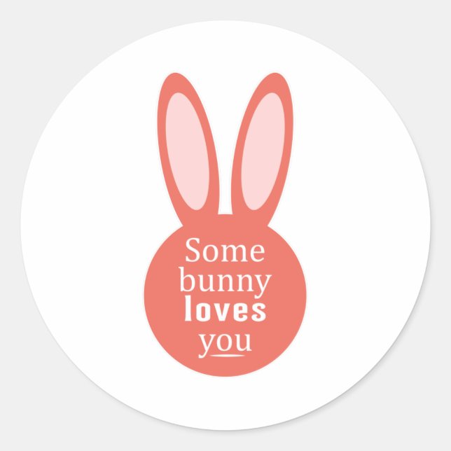 Happy Easter Bunny Spring Easter Funny Gift Idea Classic Round Sticker (Front)