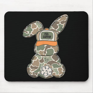 Happy Easter Bunny Spring Egg Hunter Rabbit Camouf Mouse Pad