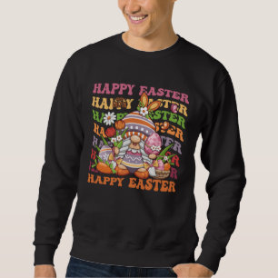Happy Easter Bunny Spring Gnome Easter Egg Huntin Sweatshirt