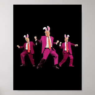 Happy Easter Bunny Spring Hunt Eggs Rabbit Funny Poster