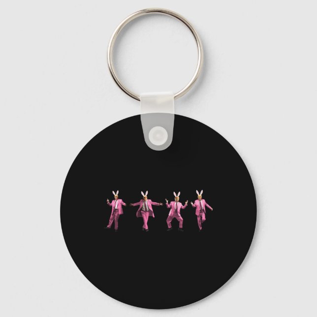 Happy Easter Bunny Spring Hunt Eggs Rabbit Funny T Key Ring (Front)