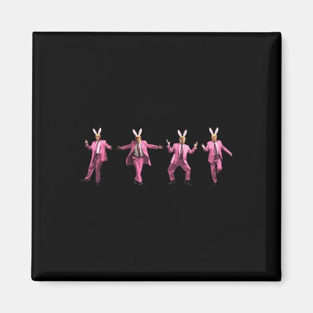 Happy Easter Bunny Spring Hunt Eggs Rabbit Funny T Magnet (Front)