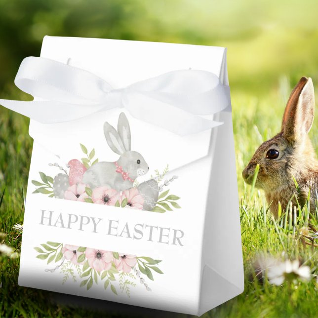 Happy Easter Bunny Spring Watercolor  Favour Box (Happy Easter Bunny Spring Watercolor Favor Boxes)
