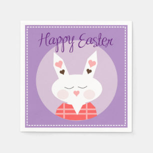 Happy Easter Bunny Standard Cocktail Paper Napkin