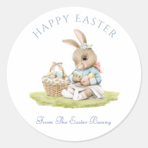 Happy Easter Bunny Stickers with Customisation
