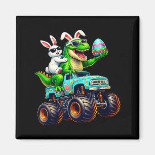 Happy Easter Bunny T Rex Monster Truck Dinosaur Bo Magnet