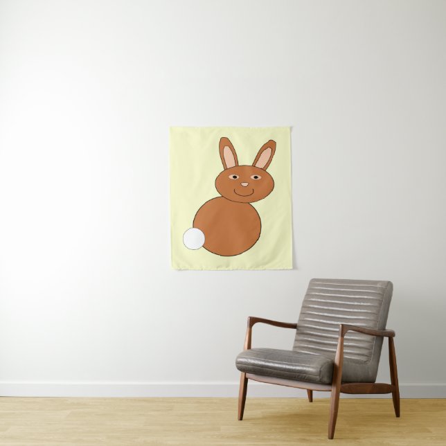 Happy Easter Bunny Tapestry (In Situ)