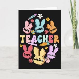 Happy Easter Bunny Teacher Love Lead Include Inspi Card