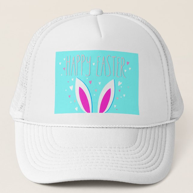 happy easter bunny trucker hat (Front)