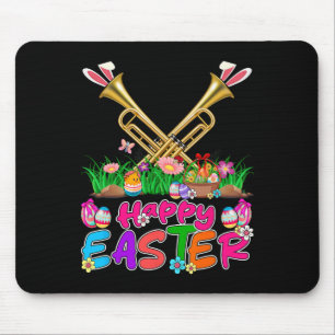 Happy Easter Bunny Trumpet Instrumentalist Costume Mouse Pad
