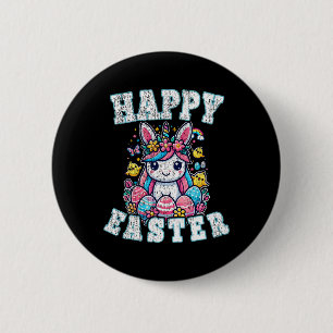 Happy Easter Bunny Unicorn Easter Bunny Boys Toddl 6 Cm Round Badge