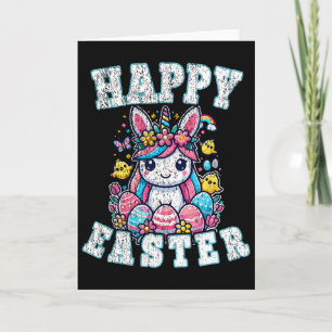 Happy Easter Bunny Unicorn Easter Bunny Boys Toddl Card