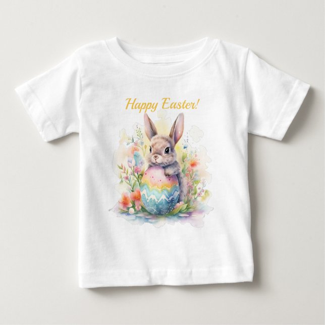 Happy Easter Bunny Vintage Baby T-Shirt (Front)