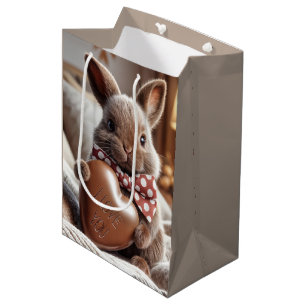 Happy Easter Bunny With Chocolate Heart Medium Gift Bag