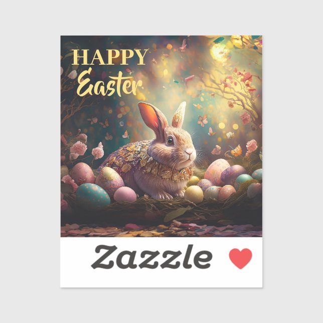 Happy Easter Bunny with Easter eggs (Sheet)