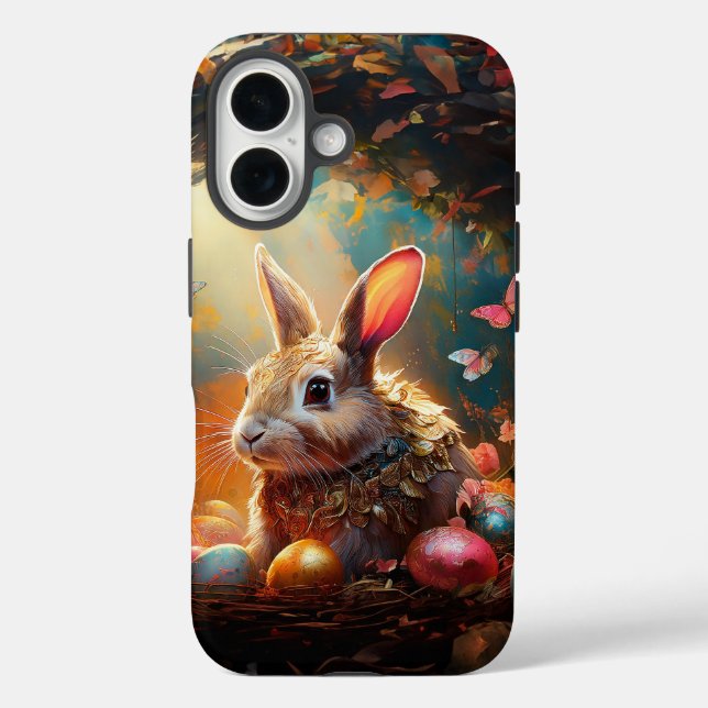 Happy Easter Bunny with Easter eggs Case-Mate iPhone Case (Back)