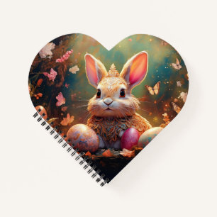 Happy Easter Bunny with Easter eggs Notebook