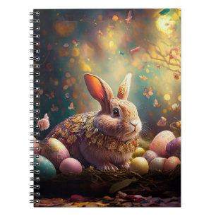 Happy Easter Bunny with Easter eggs Notebook