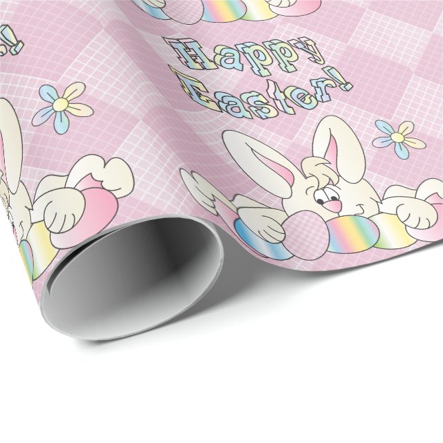 Happy Easter Bunny Wrapping Paper (Roll Corner)