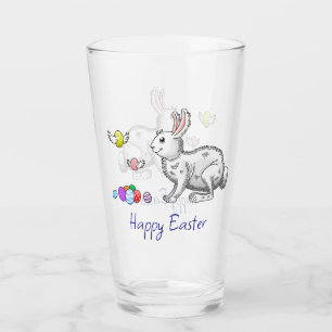 Happy Easter Bunny's Glass
