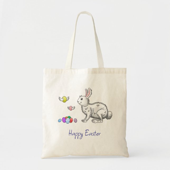 Happy Easter Bunny's Tote Bag (Front)