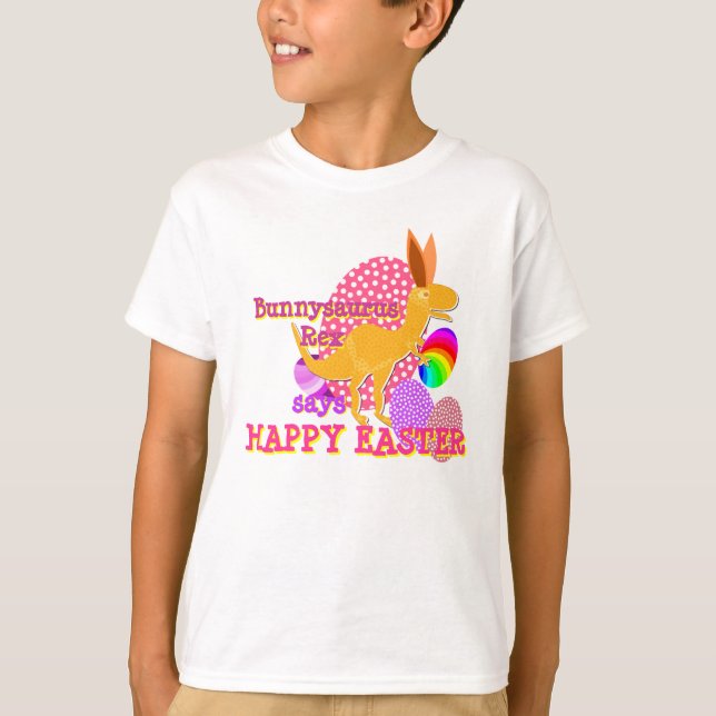 Happy Easter Bunnysaurus Rex T-Shirt (Front)