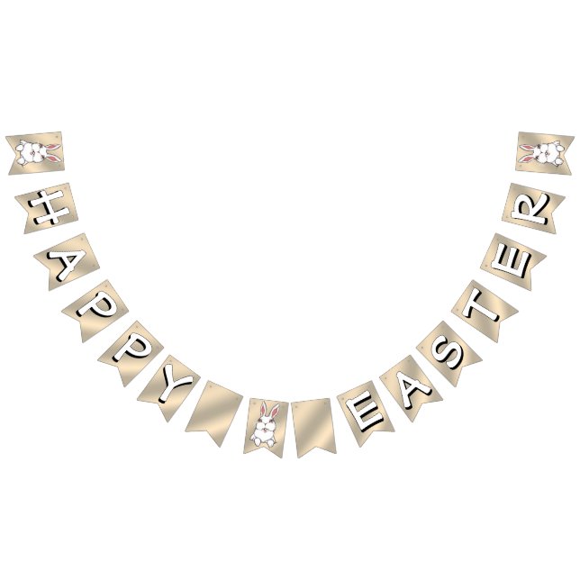 Happy Easter Bunting Banner Easter Bunny Decoratio (All)