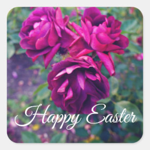 Happy Easter Burgundy Iceberg Rose #3 Stickers
